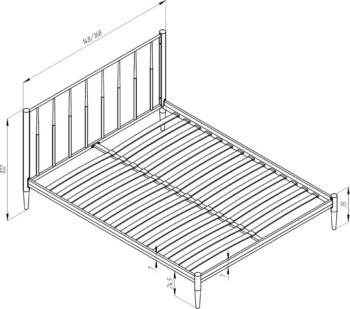 Кровать Глория 140 Черная - Image 6
