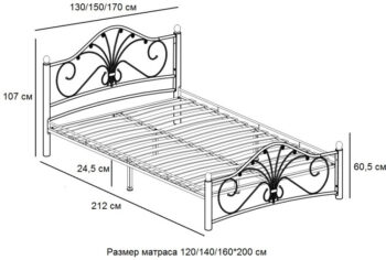 Кровать Марсела 120 черная + матрас Oscar - Image 9