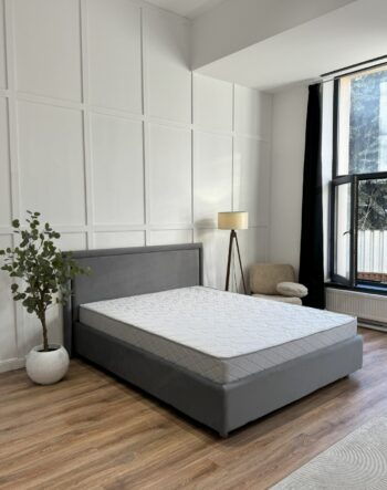 Кровать Доминика 180 серая + матрас Sergio - Image 5