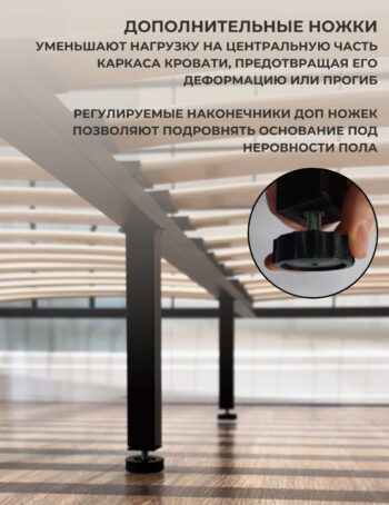 Кровать Рамона 140 черная + матрас Sergio - Image 4