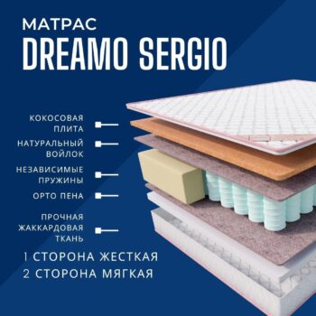 Кровать Chris 180 белая + матрас Sergio - Image 2