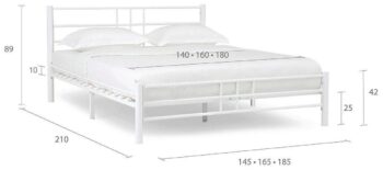 Кровать Chris 180 белая + матрас Sergio - Image 11