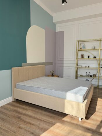 Кровать Симона ПМ 140 бежевая + матрас Sergio - Image 7
