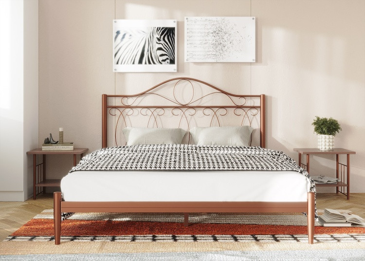 Кровать Адриана 160 бронзовая + матрас Oscar — изображение 6