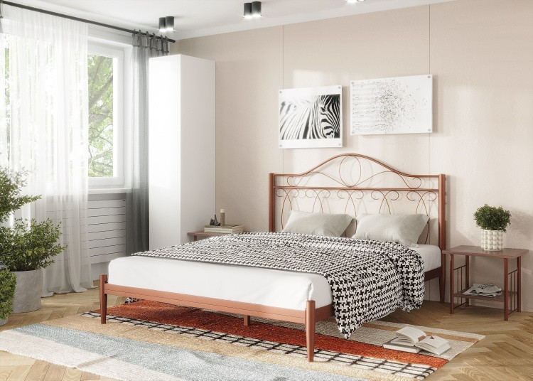 Кровать Адриана 160 бронзовая + матрас Oscar — изображение 3