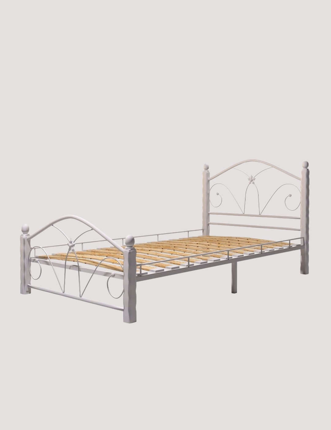 Кровать Селена 90 кремовая металл/дерево — изображение 4