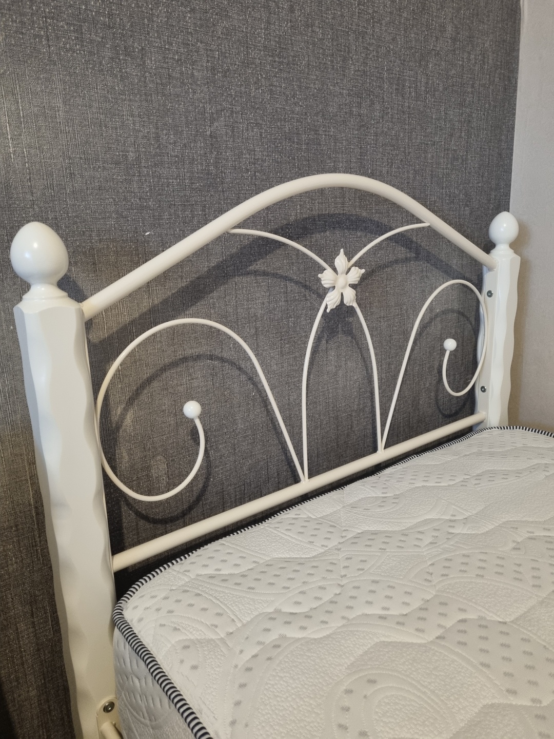 Кровать Селена 90 кремовая металл/дерево — изображение 3