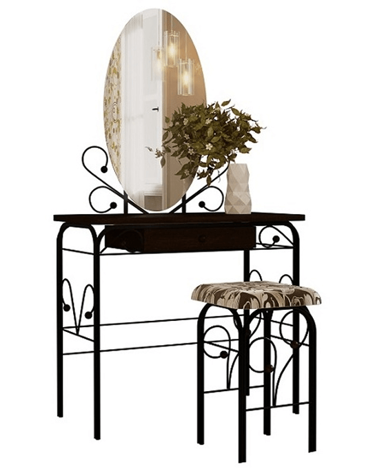 Dreamo Туалетный столик Версаль с банкеткой черный
