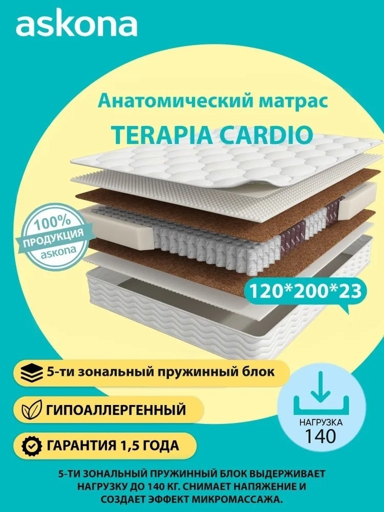 Матрас Askona Terapia New Cardio 120x200