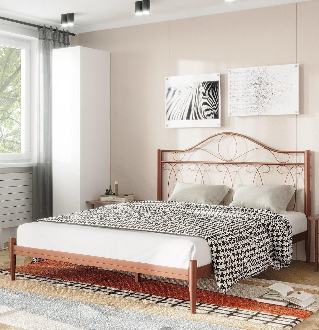 Кровать Адриана 160 бронзовая