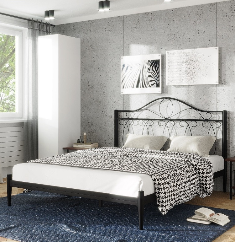 Кровать Адриана 160 черная