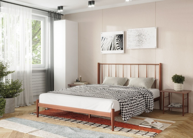 Кровать Глория 140 бронзовая