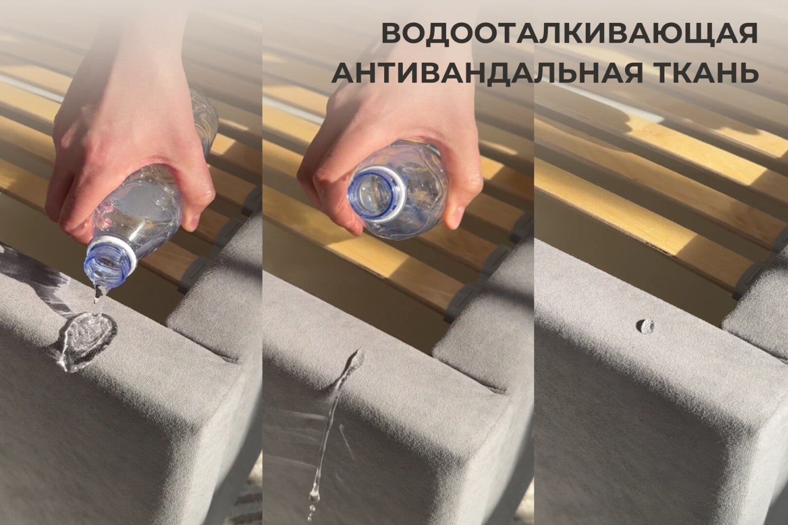 Кровать Симона ПМ 160 серая + матрас Sergio — изображение 6