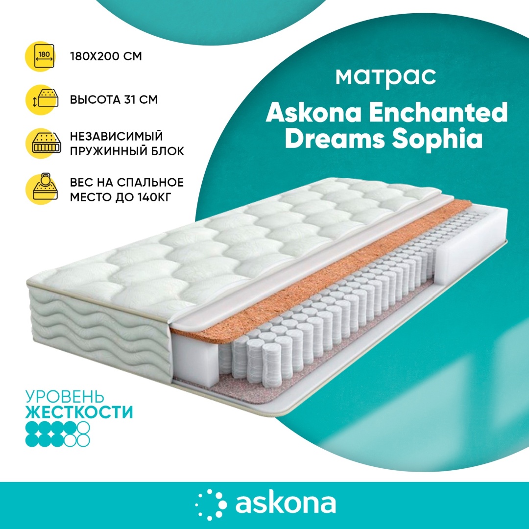 Матрас Askona Enchanted Dreams Sophia 180x200