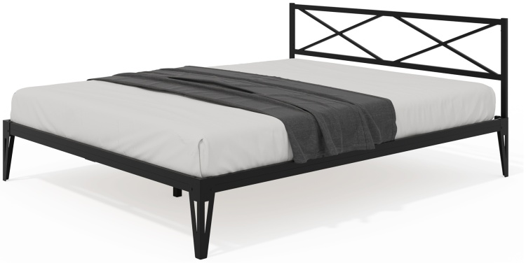 Кровать Dreamo Тея, 140x200, черный — изображение 3