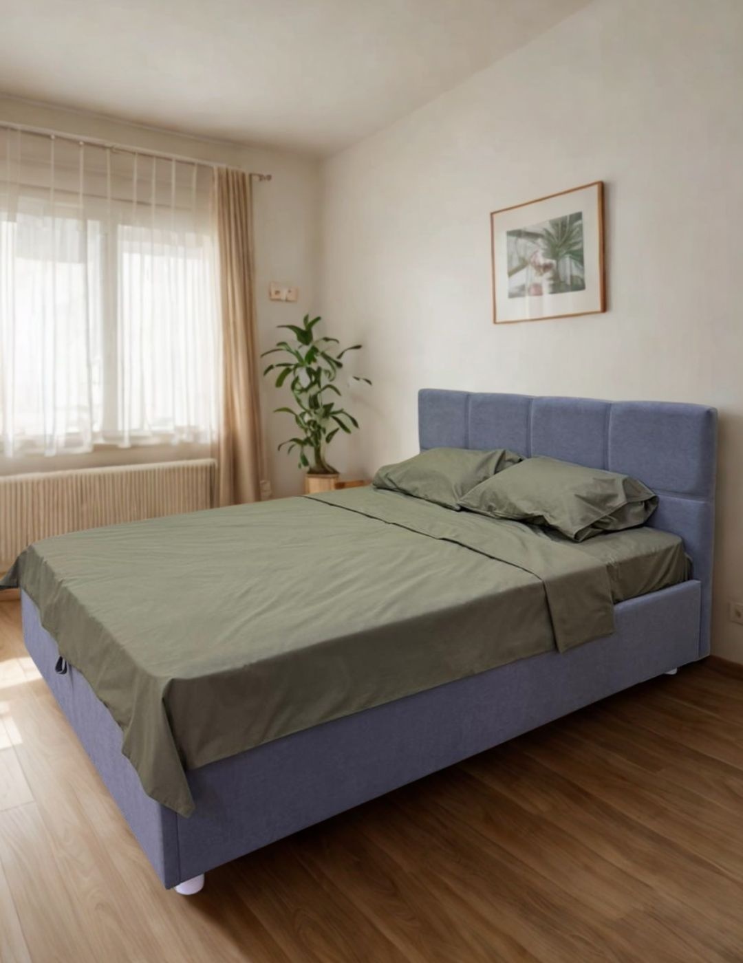 Комплект 1.5-спальный Dreamo в шоппере хаки зеленый, наволочки: 50×70 см, хлопок, поплин — изображение 4